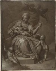 Virgin and Child, and Saint John the Baptist